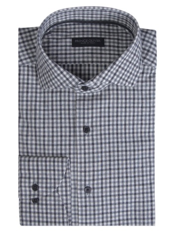superior πουκάμισο καρό γκρι 100% fine cotton (modern fit σε προσφορά