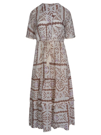 prince oliver φόρεμα εμπριμέ καφέ σε προσφορά