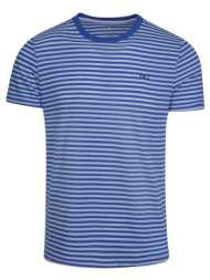 fashionable τ-shirt ριγέ μπλε (italian slim fit)