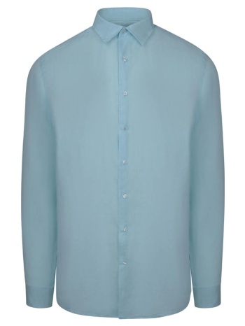 premium πουκάμισο σιέλ 100% λινό (modern fit) σε προσφορά