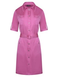 φόρεμα σατινέ φούξια