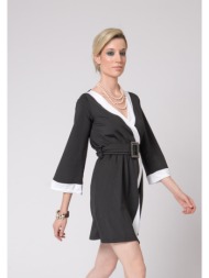 φόρεμα μαύρο κρουαζέ με ...