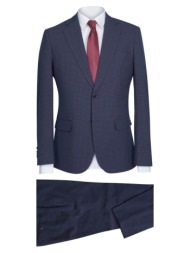 prince oliver κοστούμι καρό μπλε σκούρο (modern fit)