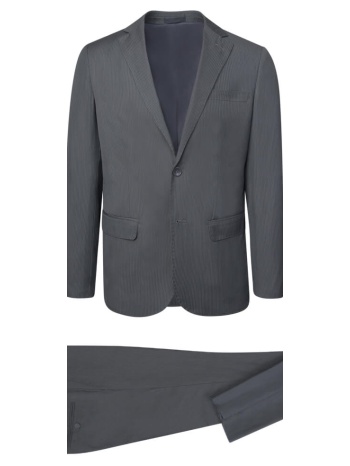 prince oliver κοστούμι ριγέ γκρι σκούρο (modern fit) σε προσφορά