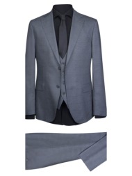 prince oliver κοστούμι με γιλέκο three-piece γκρι καρό (modern fit) new arrival