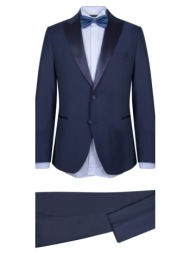 γαμπριάτικο tuxedo μπλε με shawl σατέν πέτο (modern fit)