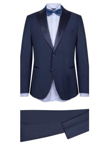 γαμπριάτικο tuxedo μπλε με shawl σατέν πέτο (modern fit) σε προσφορά
