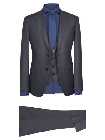 perennial suit micro patterned ανθρακί (modern fit) σε προσφορά