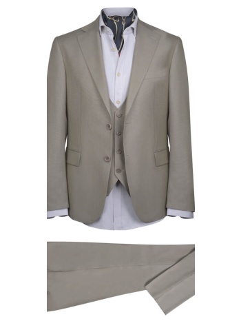 prince oliver κοστούμι με γιλέκο three-piece μπεζ (modern σε προσφορά