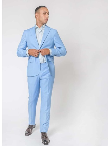 prince oliver κοστούμι σιέλ 100% wool super 120s (modern σε προσφορά