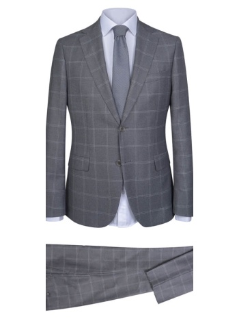 prince oliver κοστούμι καρό γκρι σε προσφορά