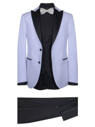 γαμπριάτικο tuxedo λευκό με shawl σατέν πέτο (modern fit)