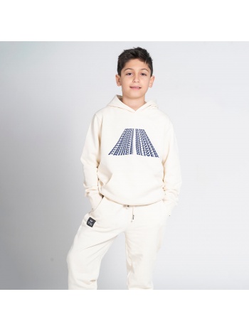 prince oliver παιδικό σετ φόρμας μπεζ φούτερ/παντελόνι 100% σε προσφορά