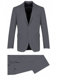 prince oliver κοστούμι γκρι 100% wool touch (modern fit)