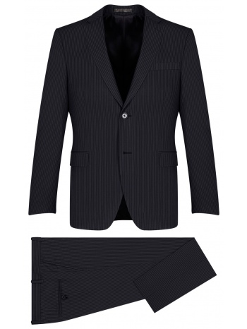 prince oliver κοστούμι μαύρο ριγέ 100% wool touch (modern σε προσφορά