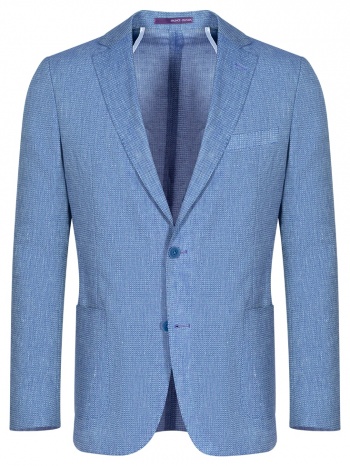 prince oliver σακάκι μπλε με μικροσχέδιο (modern fit)