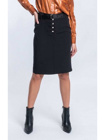 γυναικεία φούστα μαύρη με ζώνη new arrival σε προσφορά