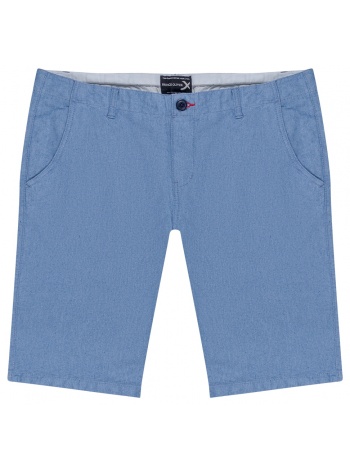 βερμούδα μπλε ραφ 100% cotton (modern fit) σε προσφορά