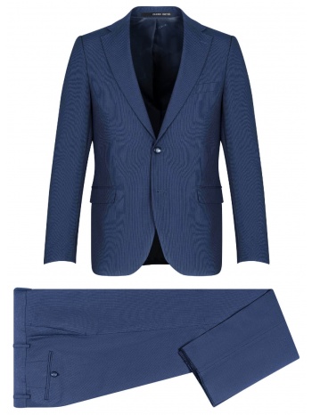 κοστούμι μπλε ριγέ αχνό (modern fit) σε προσφορά