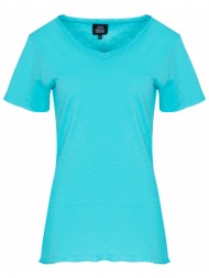 t-shirt τυρκουάζ v neck outlet