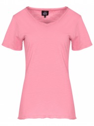 t-shirt ροζ v neck outlet