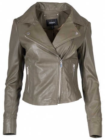 arma δερμάτινο μπουφάν λαδί 100% leather