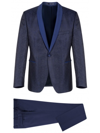 prince oliver κοστούμι μπλέ μπροκάρ 100% wool touch (modern σε προσφορά