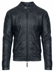 prince oliver racer jacket μαύρο 100% leather jacket (modern fit) new arrival