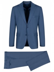 prince oliver κοστούμι μπλε ραφ finest wool (modern fit)