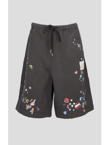 ανδρικό μαύρο sticker graphic shorts maison mihara yasuhiro σε προσφορά