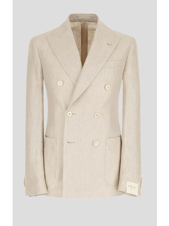 ανδρικό μπεζ double-breasted tom jacket lubiam