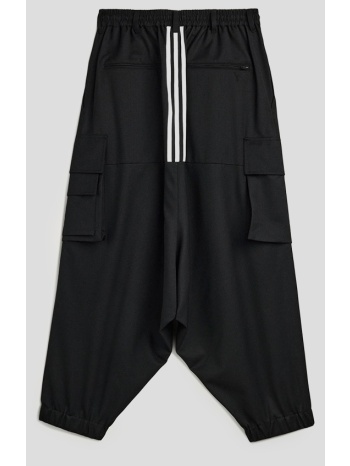 ανδρικό μαύρο refined wool cargo trousers y-3