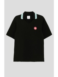 ανδρικό μαύρο interlock short-sleeves polo t-shirt casablanca