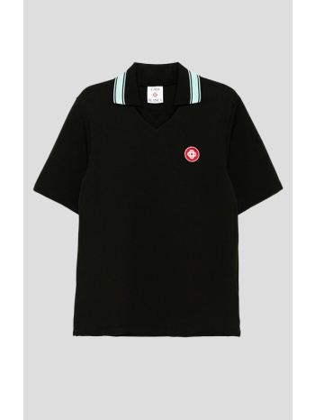 ανδρικό μαύρο interlock short-sleeves polo t-shirt σε προσφορά