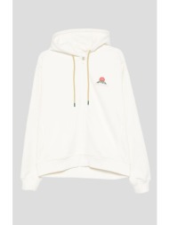 ανδρικό λευκό embroidered zip-up hoodie casablanca