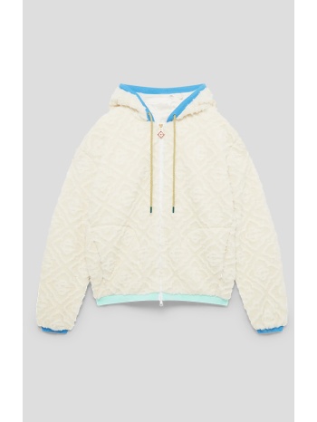 ανδρικό λευκό monogram jacquard fleece jacket casablanca σε προσφορά