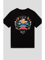 ανδρικό μαύρο casa way mountain printed t-shirt casablanca