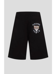ανδρικό μαύρο drawn varsity logo printed track shorts kenzo