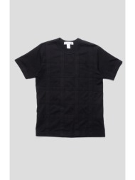 ανδρικό μαύρο textured-finish t-shirt comme des garçons shirt