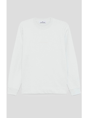 ανδρικό μπλε logo-embroidered sweatshirt stone island σε προσφορά