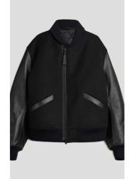 ανδρικό μαύρο letterman ...