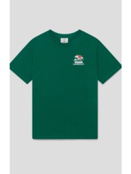 ανδρικό πράσινο montagne ondulèe screen printed t-shirt casablanca