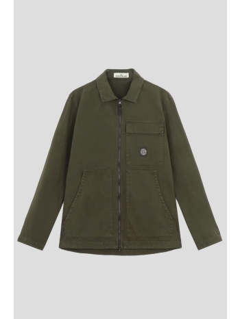 ανδρικό panama cotton old effect overshirt stone island σε προσφορά