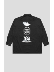 ανδρικό μαύρο graphic logo shirt y-3