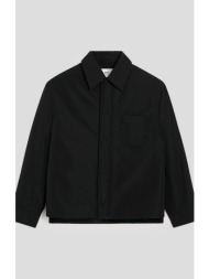 ανδρικό μαύρο taffetas padded ami de coeur overshirt ami paris