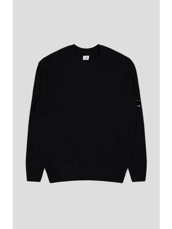 ανδρικό μαύρο knitted crewneck sweater c.p. company σε προσφορά