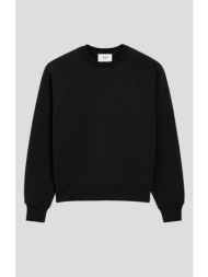 ανδρικό μαύρο black cotton ami de coeur sweatshirt ami paris