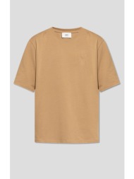 ανδρικό μπεζ men`s t-shirt with logo ami paris