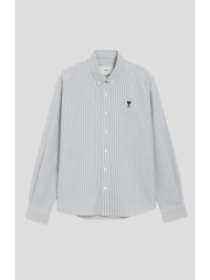 ανδρικό μαύρο striped shirt ami paris