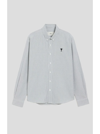 ανδρικό μαύρο striped shirt ami paris